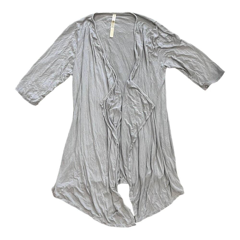 Rhonda Shear Gray Long Rayon Cardigan XS/S